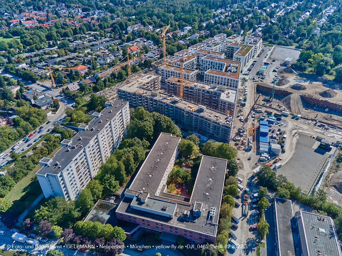 02.09.2022 - Baustelle Alexisquartier und Pandion Verde in Neuperlach